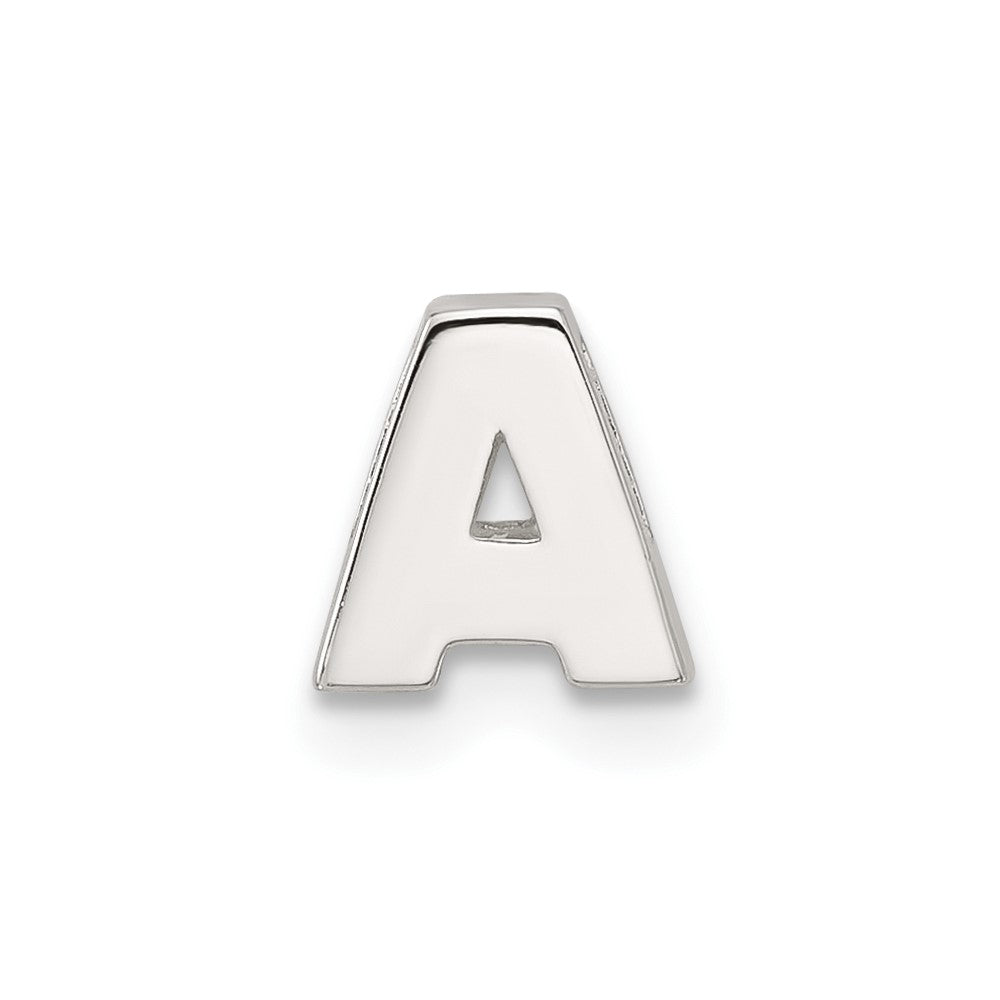Sterling Silver E-Coated Letter Slide Charm