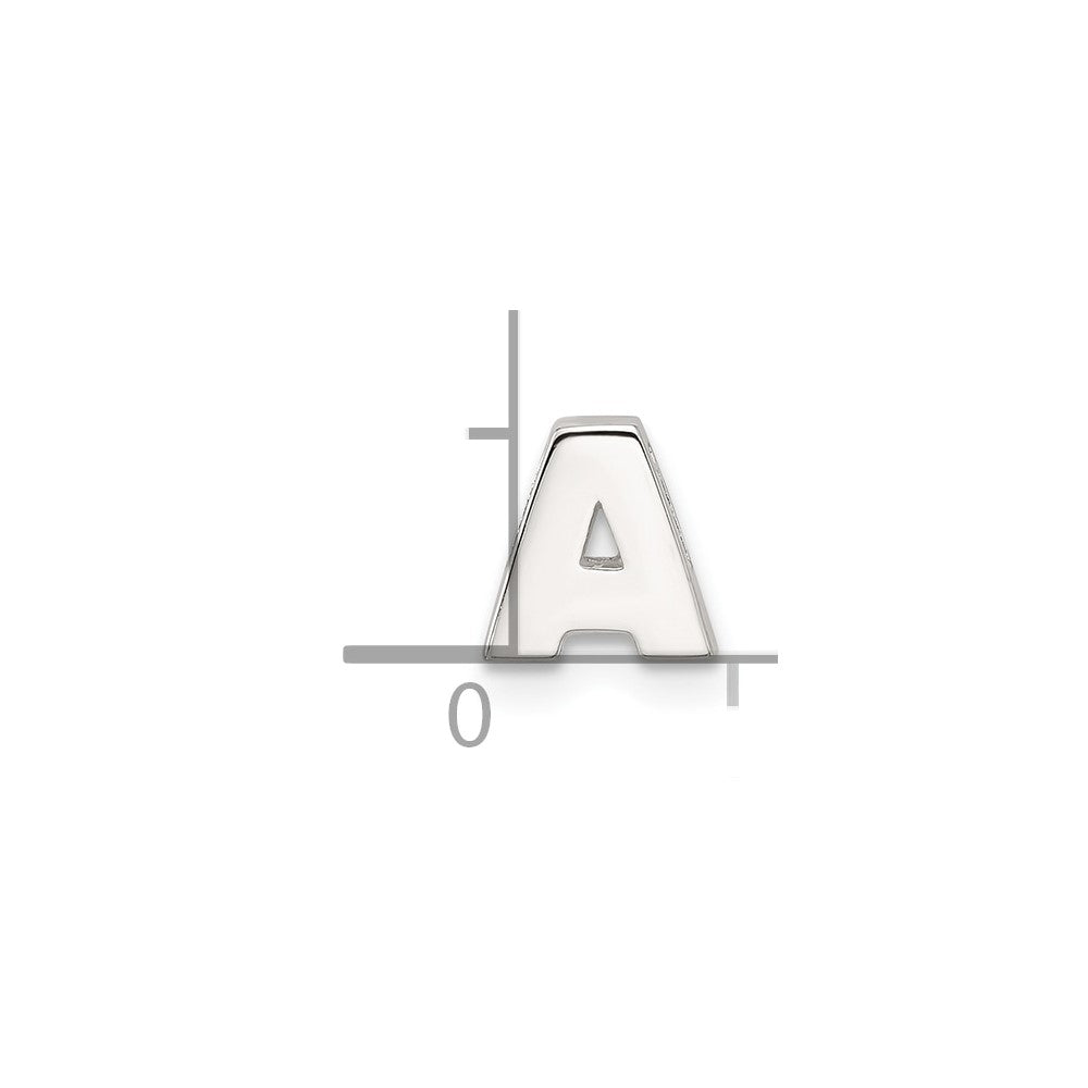 Sterling Silver E-Coated Letter Slide Charm