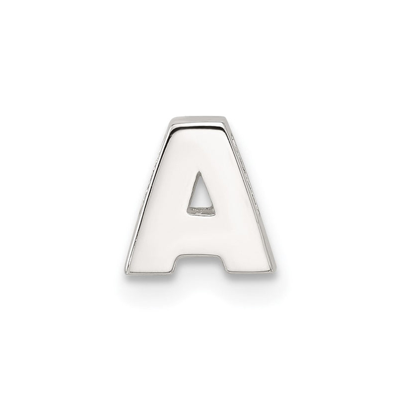 Sterling Silver E-Coated Letter Slide Charm