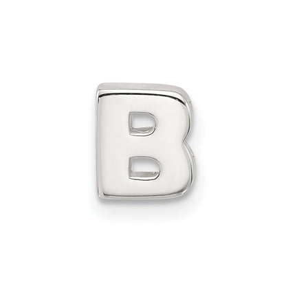 Sterling Silver E-Coated Letter B Slide Charm