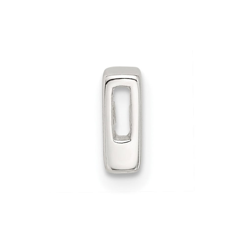 Sterling Silver E-Coated Letter E Slide Charm