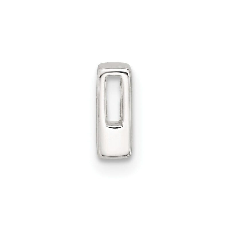 Sterling Silver E-Coated Letter F Slide Charm