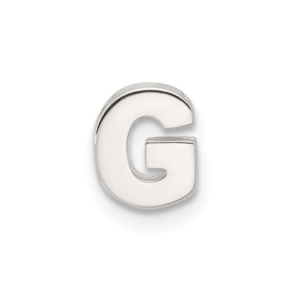 Sterling Silver E-Coated Letter G Slide Charm