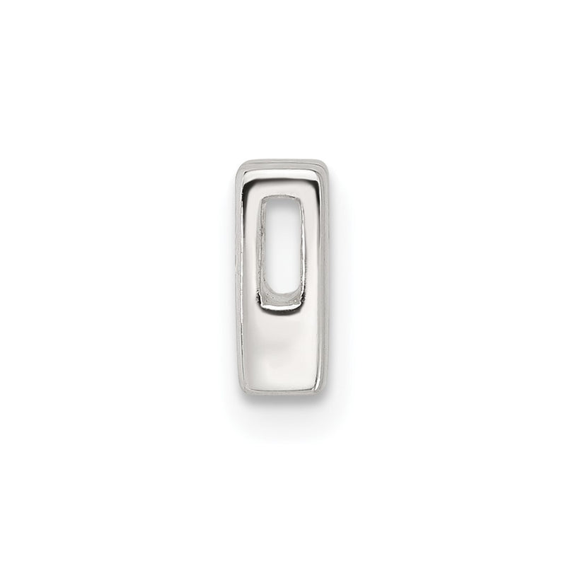 Sterling Silver E-Coated Letter H Slide Charm