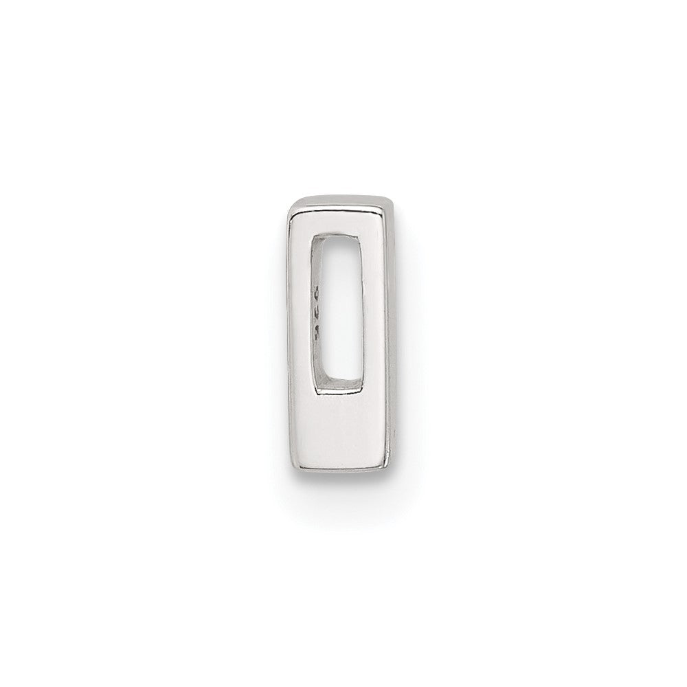 Sterling Silver E-Coated Letter I Slide Charm