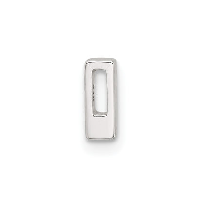 Sterling Silver E-Coated Letter I Slide Charm