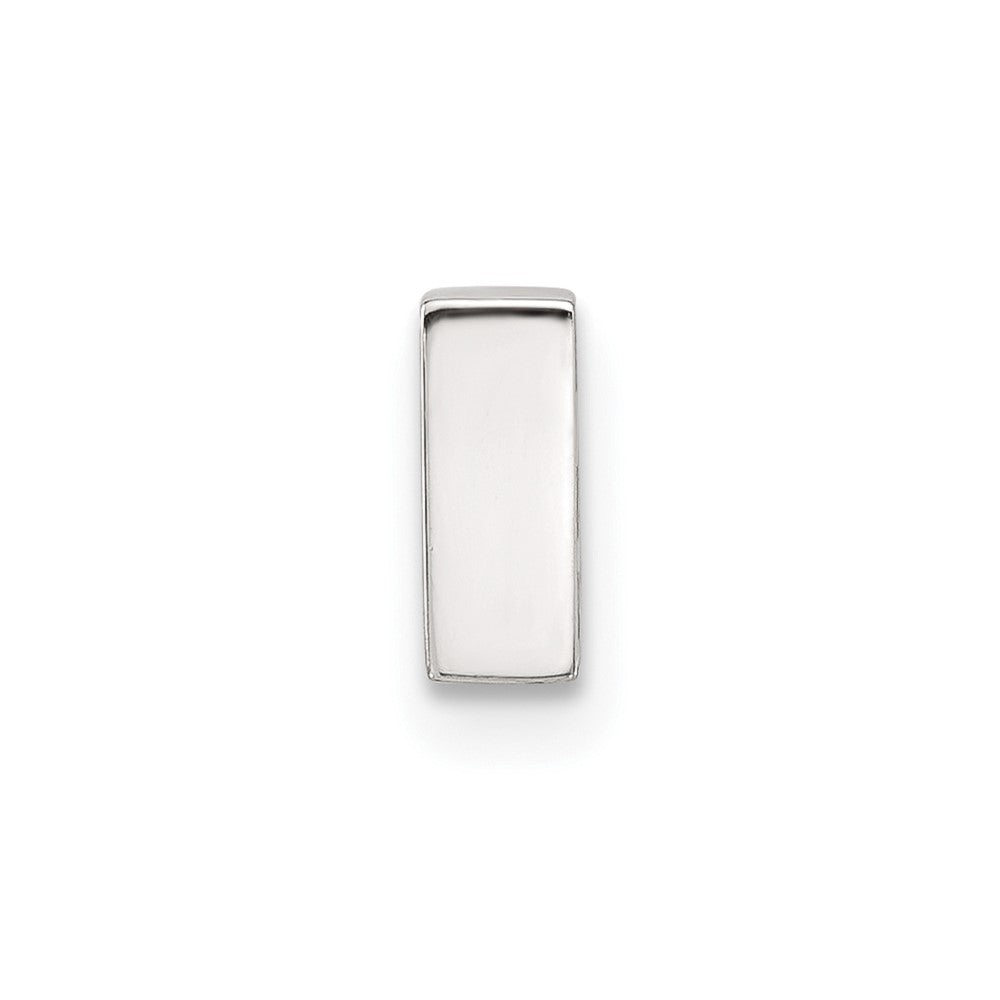Sterling Silver E-Coated Letter I Slide Charm