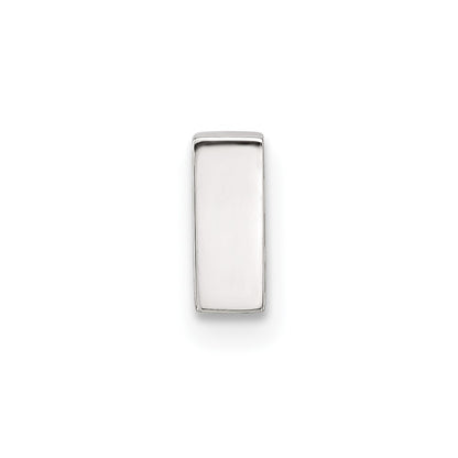Sterling Silver E-Coated Letter I Slide Charm