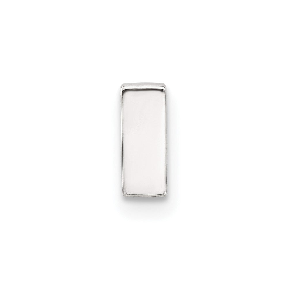 Sterling Silver E-Coated Letter I Slide Charm