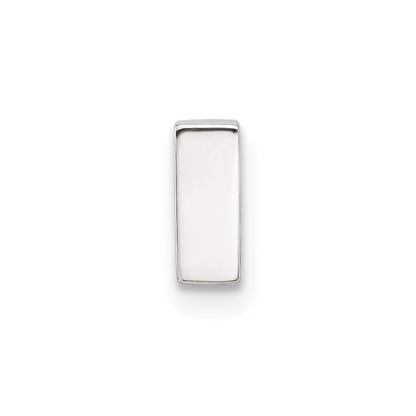 Sterling Silver E-Coated Letter I Slide Charm