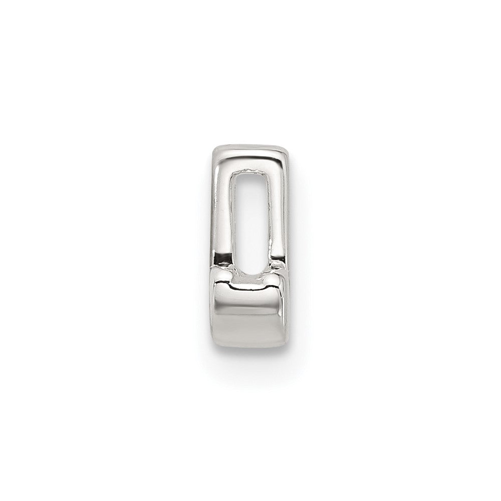 Sterling Silver E-Coated Letter J Slide Charm