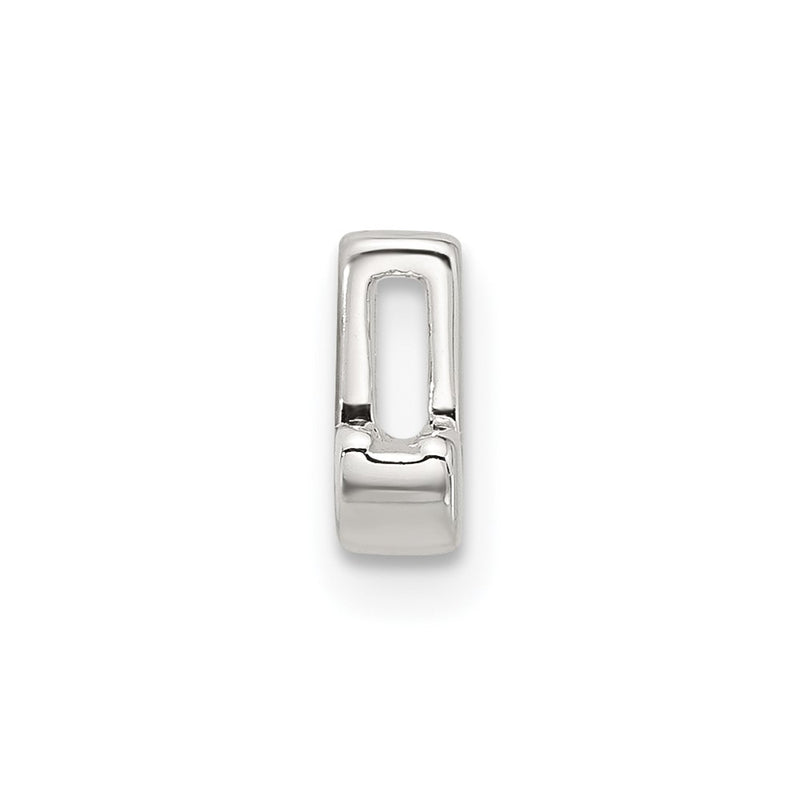 Sterling Silver E-Coated Letter J Slide Charm