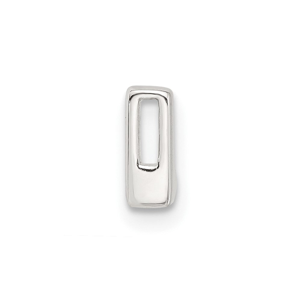 Sterling Silver E-Coated Letter L Slide Charm