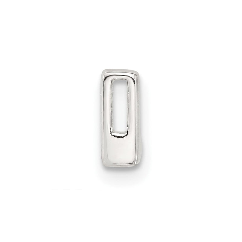 Sterling Silver E-Coated Letter L Slide Charm