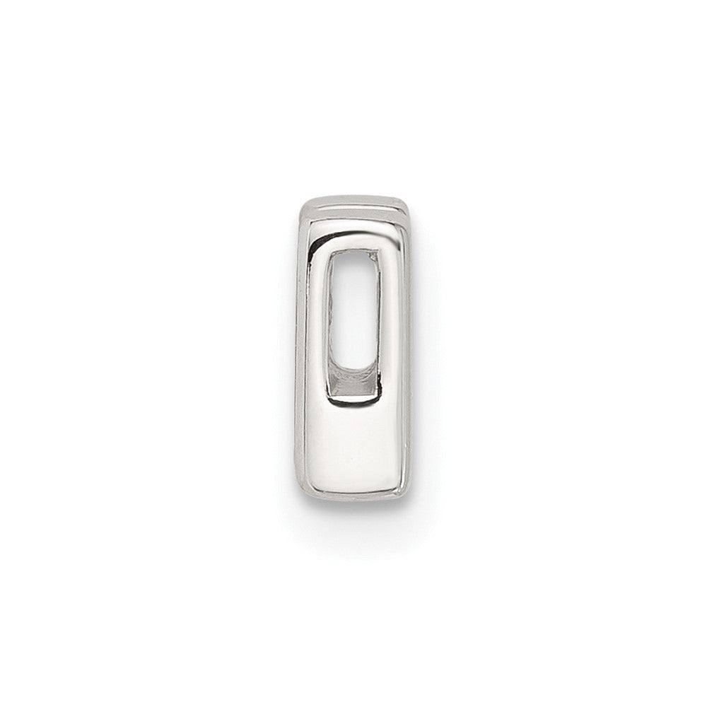Sterling Silver E-Coated Letter M Slide Charm