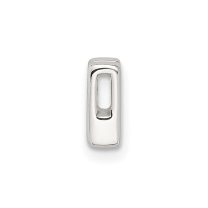 Sterling Silver E-Coated Letter M Slide Charm
