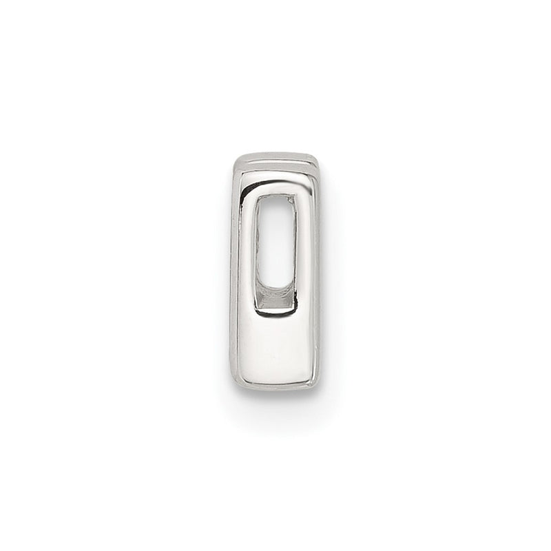 Sterling Silver E-Coated Letter M Slide Charm