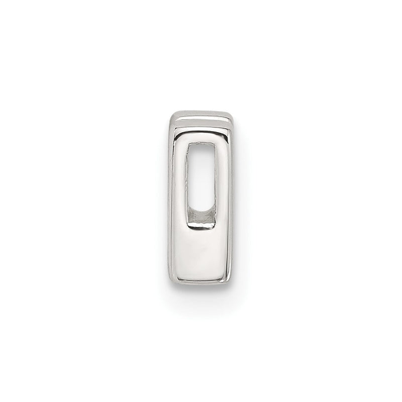 Sterling Silver E-Coated Letter N Slide Charm