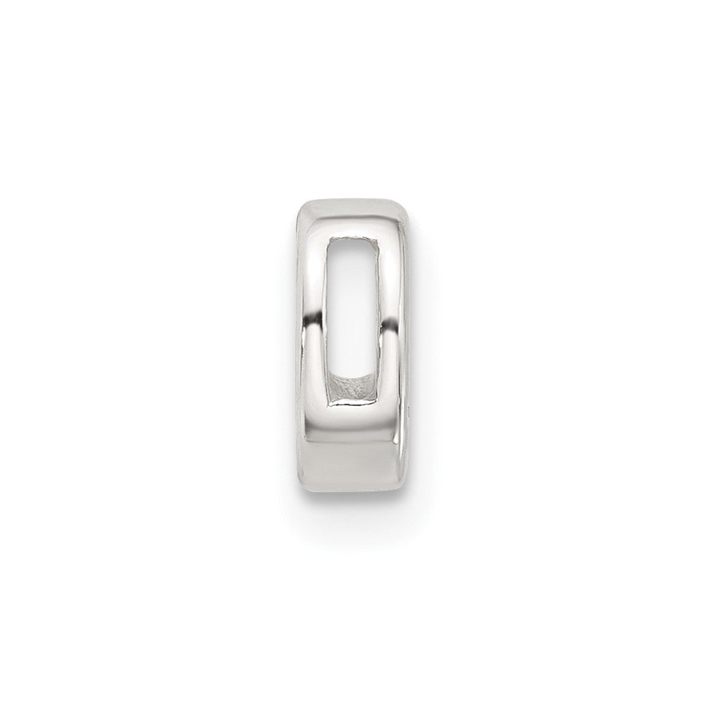 Sterling Silver E-Coated Letter O Slide Charm