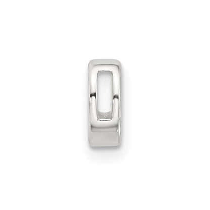 Sterling Silver E-Coated Letter O Slide Charm