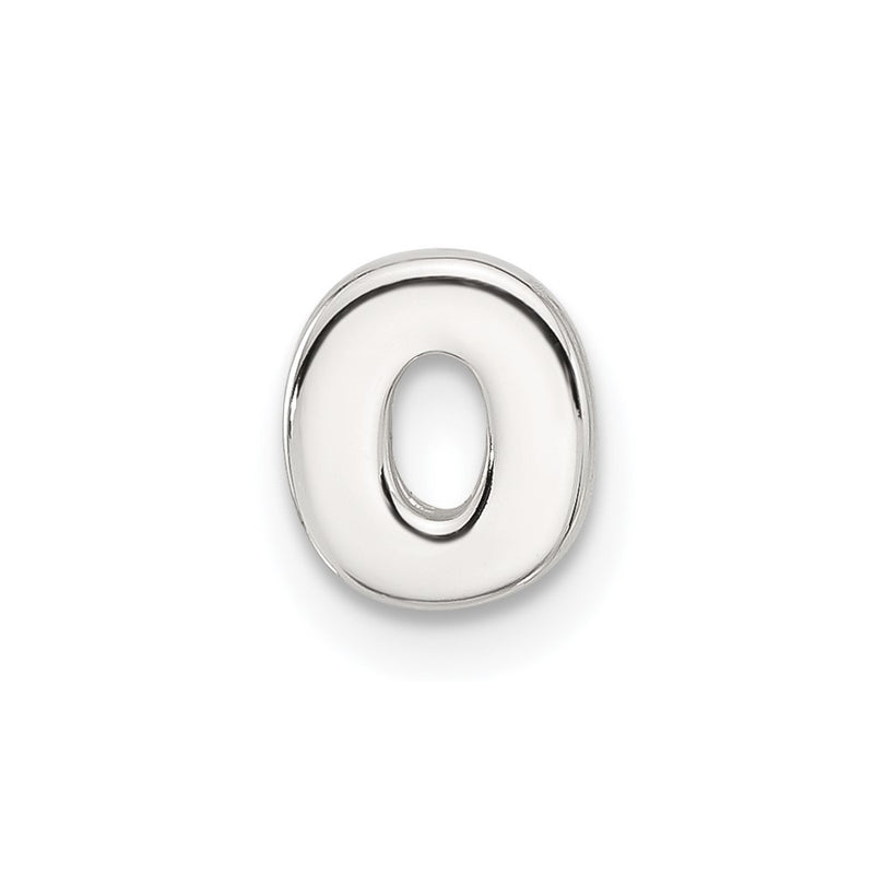 Sterling Silver E-Coated Letter O Slide Charm
