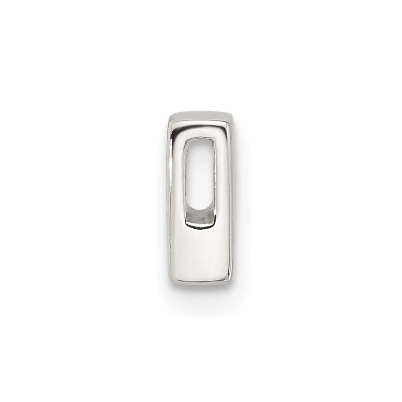 Sterling Silver E-Coated Letter P Slide Charm