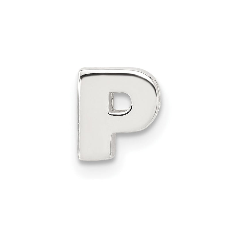 Sterling Silver E-Coated Letter P Slide Charm
