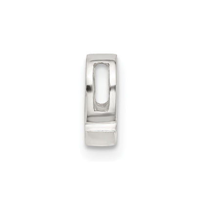 Sterling Silver E-Coated Letter Q Slide Charm