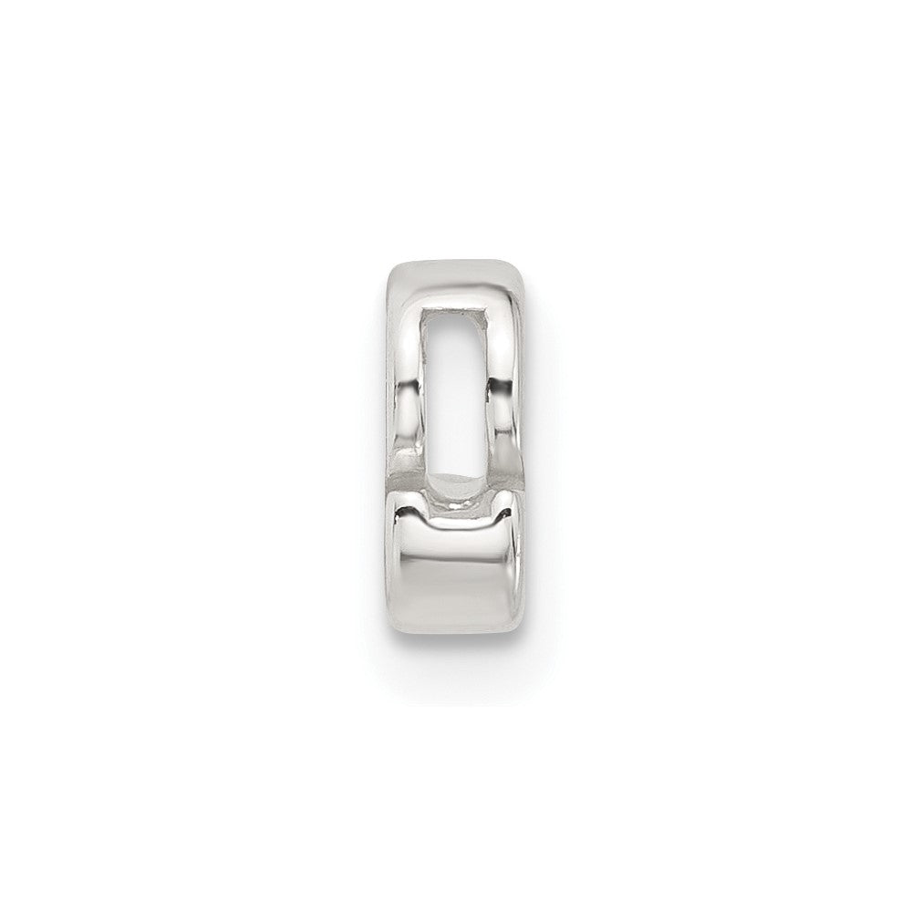 Sterling Silver E-Coated Letter S Slide Charm