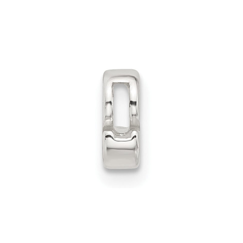 Sterling Silver E-Coated Letter S Slide Charm