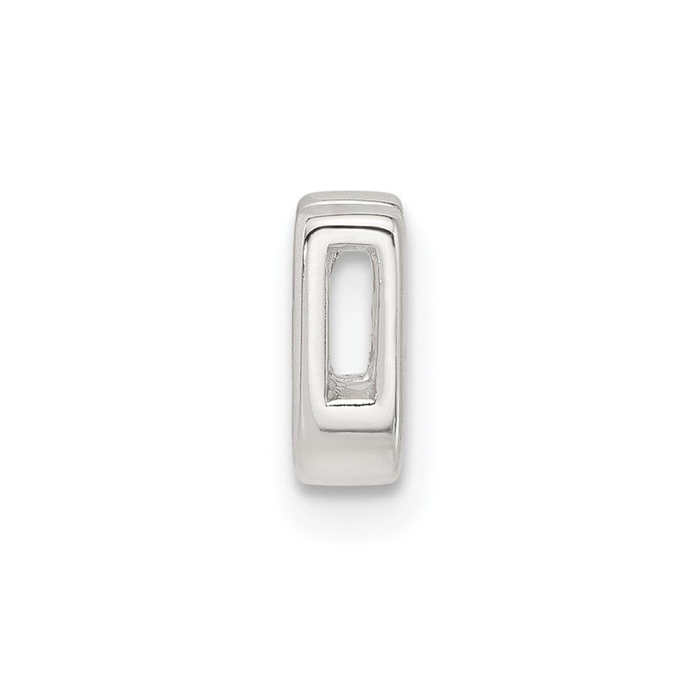 Sterling Silver E-Coated Letter U Slide Charm