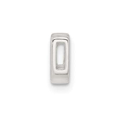 Sterling Silver E-Coated Letter U Slide Charm