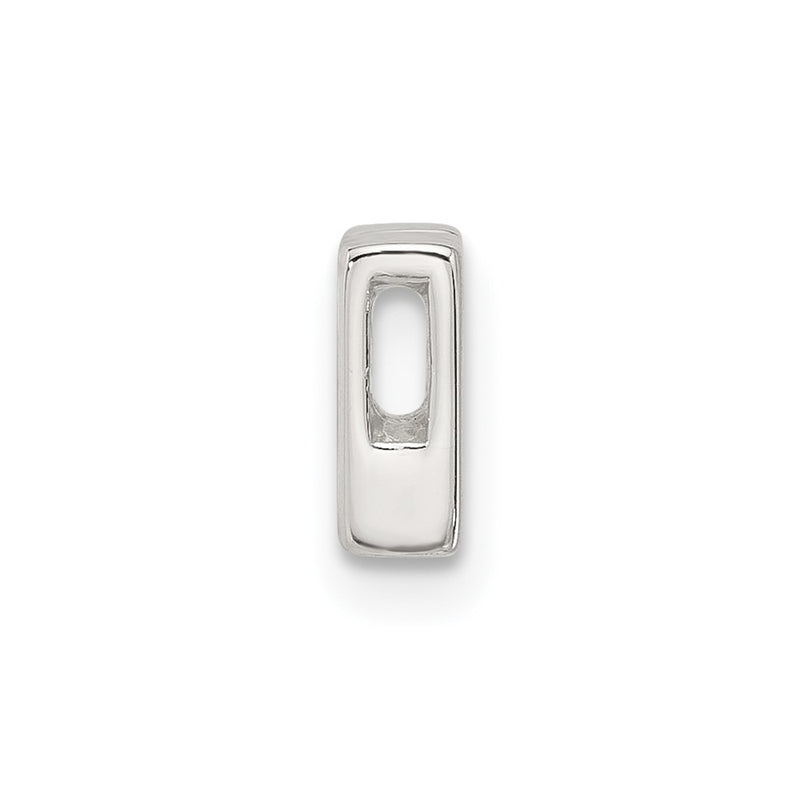 Sterling Silver E-Coated Letter W Slide Charm