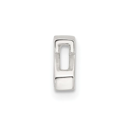 Sterling Silver E-Coated Letter Z Slide Charm