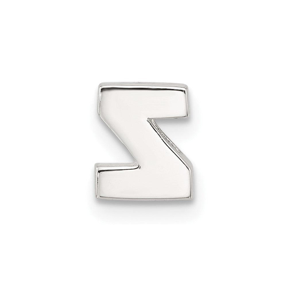 Sterling Silver E-Coated Letter Z Slide Charm