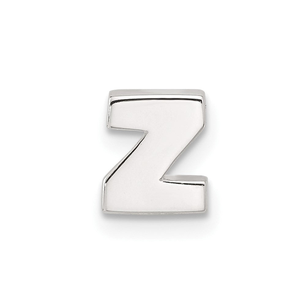 Sterling Silver E-Coated Letter Z Slide Charm