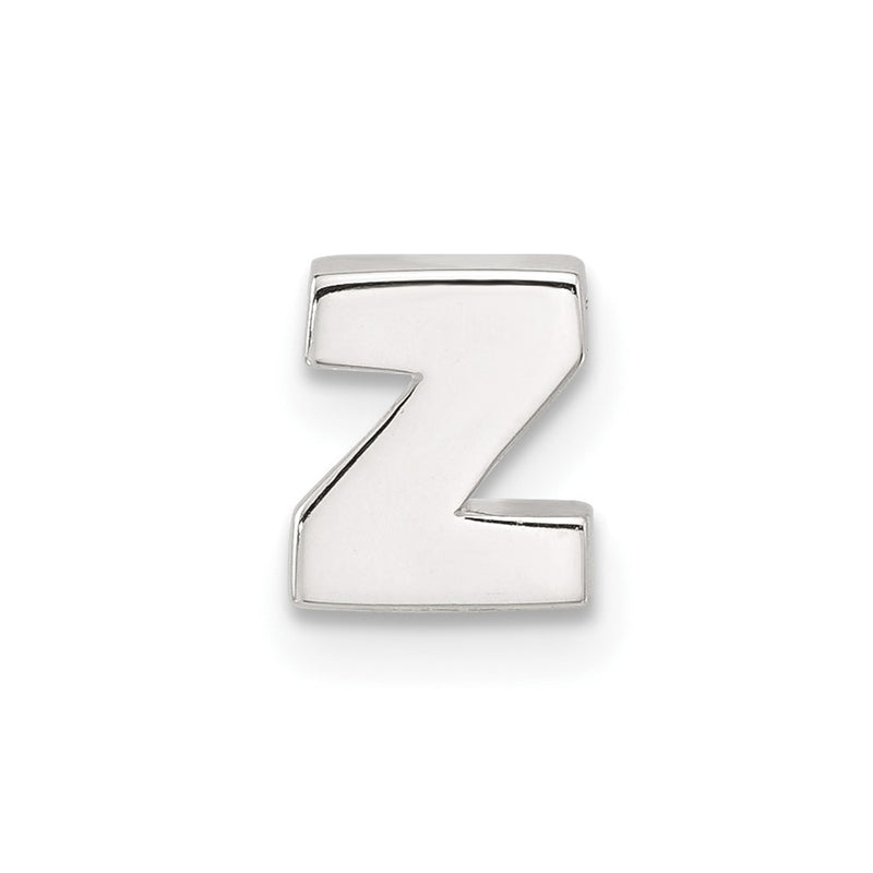 Sterling Silver E-Coated Letter Z Slide Charm
