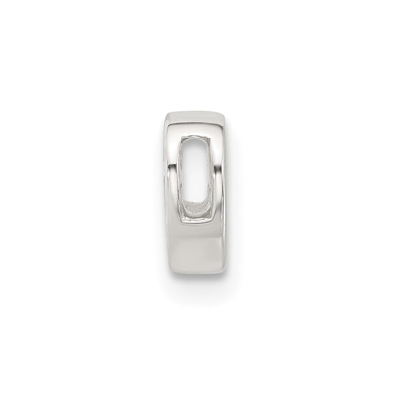 Sterling Silver E-Coated Heart Slide Charm
