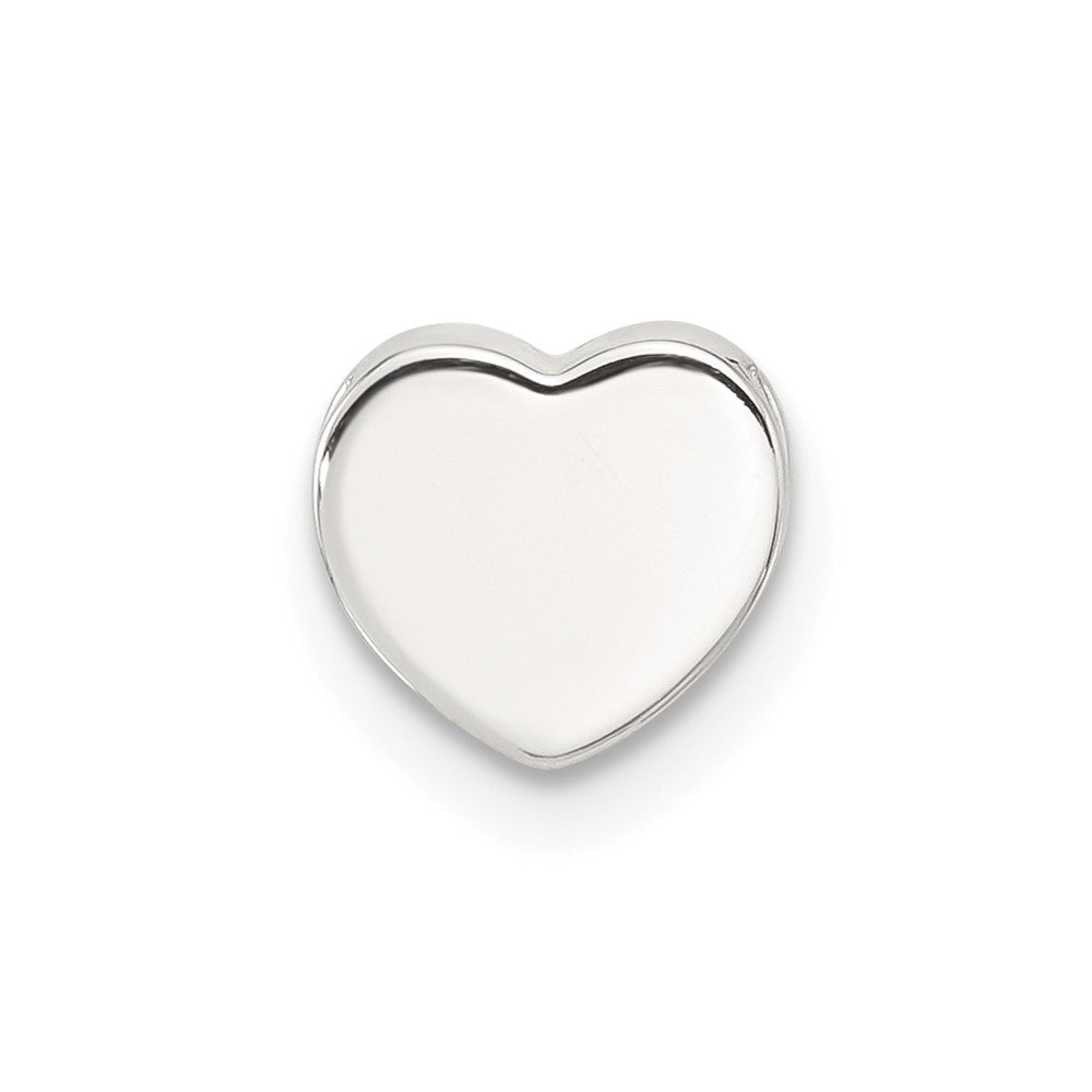 Sterling Silver E-Coated Heart Slide Charm