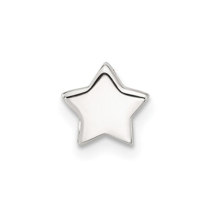 Sterling Silver E-Coated Star Slide Charm