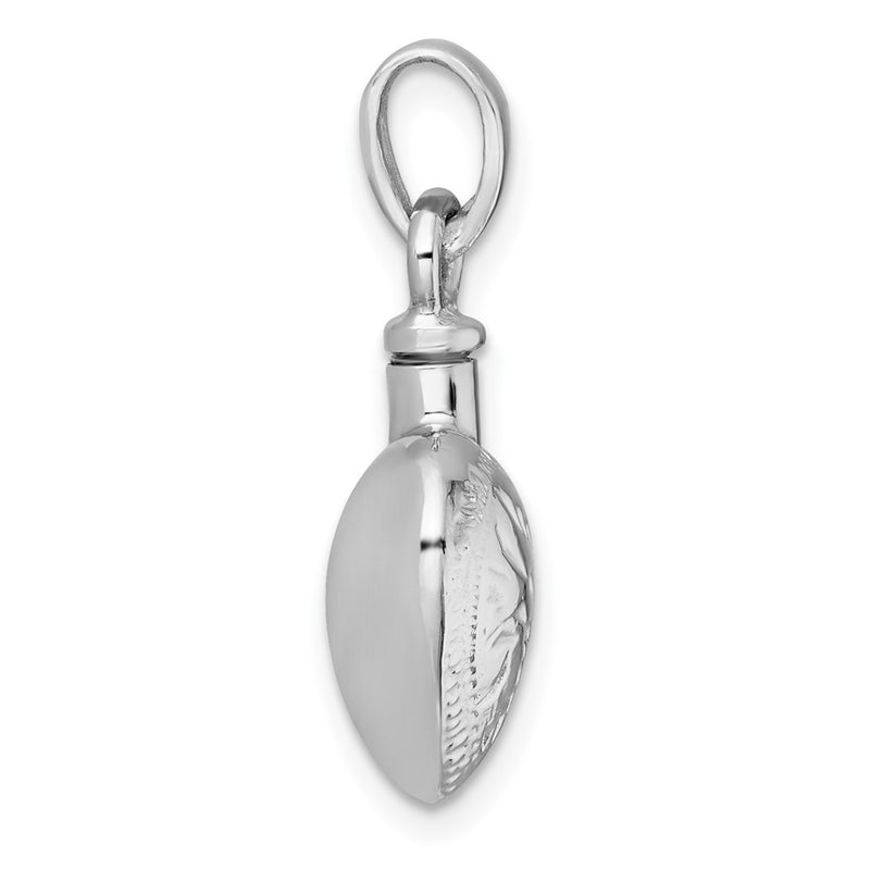 Sterling Silver Rhodium-Plated Polished & Textured Heart Ash Holder