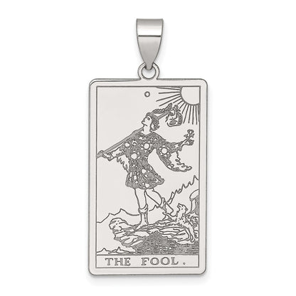 Sterling Silver the Fool Tarot Card Pendant
