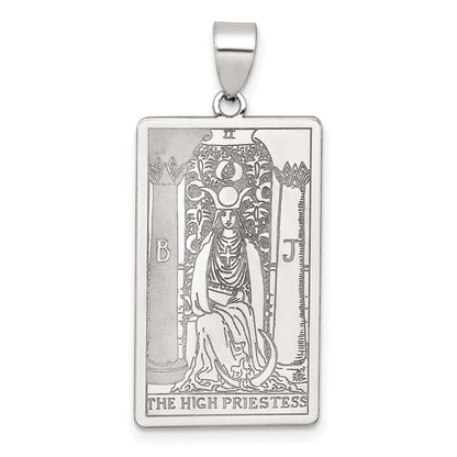 Sterling Silver the High Priestess Tarot Card Pendant