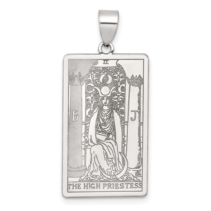 Sterling Silver the High Priestess Tarot Card Pendant