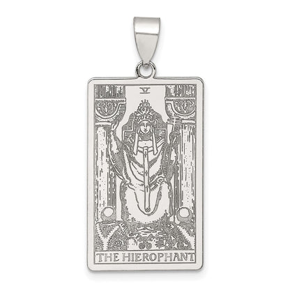 Sterling Silver the Hierophant Tarot Card Pendant