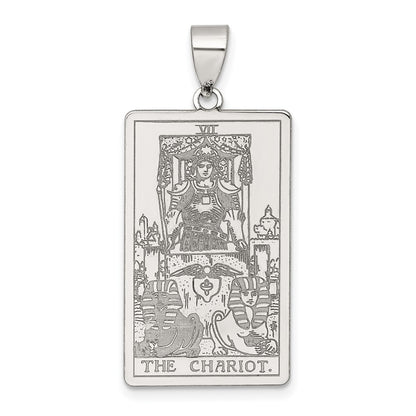 Sterling Silver the Chariot Tarot Card Pendant