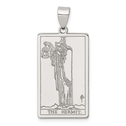 Sterling Silver the Hermit Tarot Card Pendant