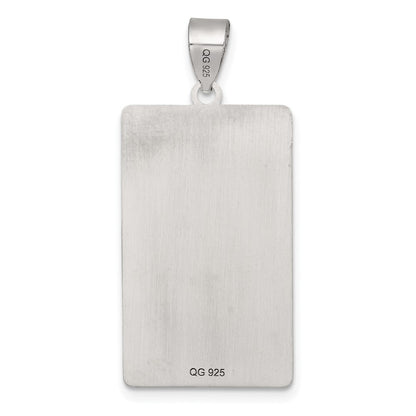 Sterling Silver Justice Tarot Card Pendant