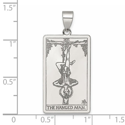 Sterling Silver the Hanged Man Tarot Card Pendant