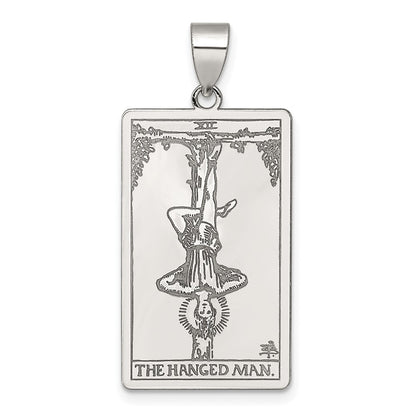 Sterling Silver the Hanged Man Tarot Card Pendant